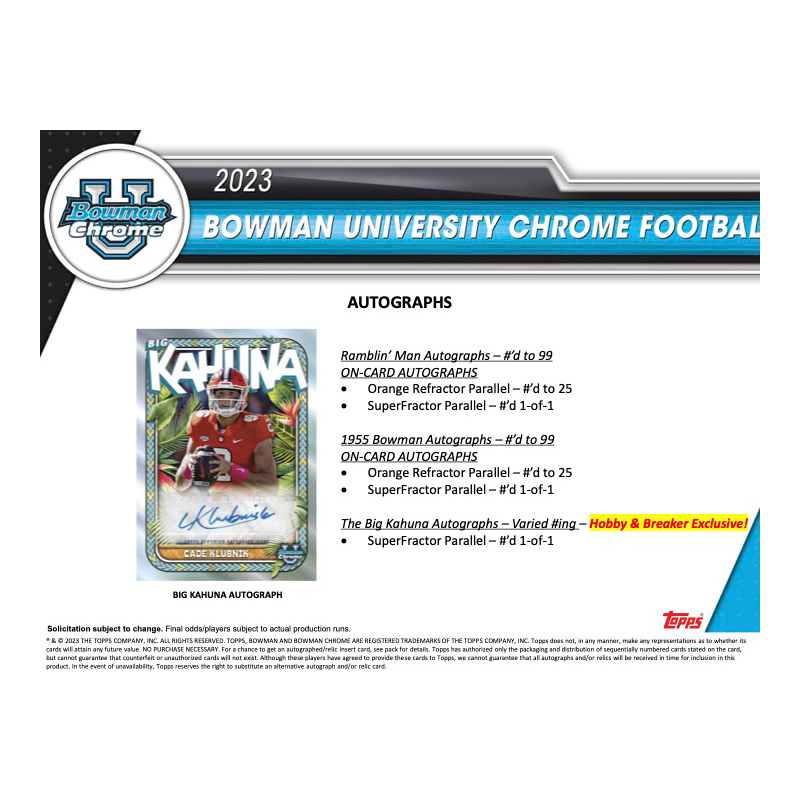 2023BowmanUniversityChromeFootballHobbyBox_5